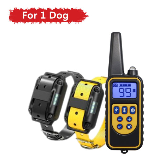 Electric Dog Training Collar Dog Anti Bark Waterproof Rechargeable Pet Remote Control For All Size Shock Vibration Sound