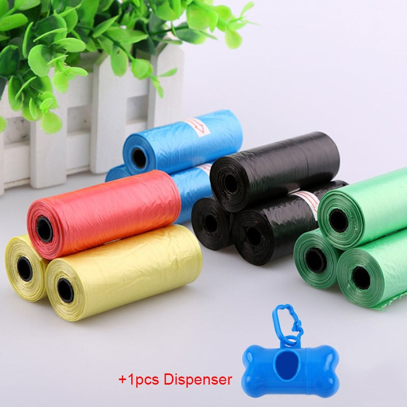 5Rolls 100pcs Cat Dog Poop Bags Outdoor House for Dogs Clean Refill Garbage Bag Dog Accessories