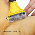 Load image into Gallery viewer, Pets Stainless Steel Grooming Brush Two-Sided Shedding and Dematting Undercoat Rake Comb for Dog Cat Remove Knots Tangles Easily
