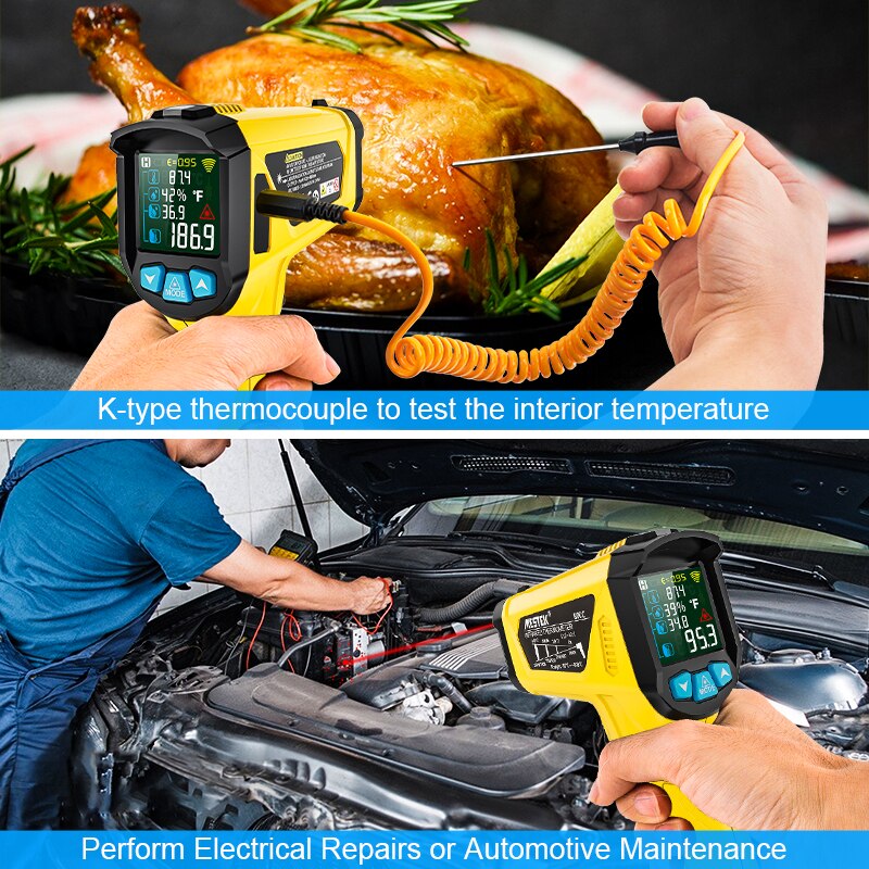 Infrared Thermometer Non-Contact Temperature Meter Gun Handheld Digital LCD Industrial Outdoor Laser Pyrometer IR Thermometer