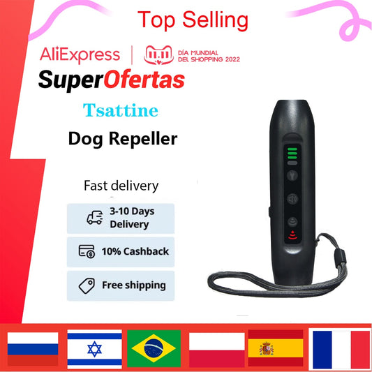 Dog Repeller Repellents Dogs Ultrasonic Bark Deterrents Electronic Training Devices With Ultrasound USB Recharge Flashlight LED